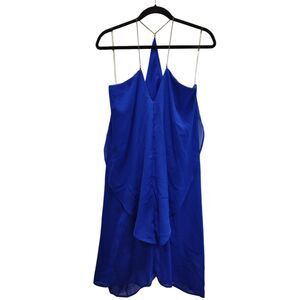 Charlotte Russe Flowy Blue drape like formal Strappy top